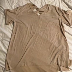 NWOT ribbed tee with cross back